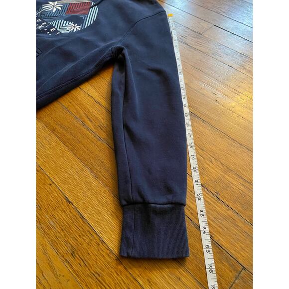 HURLEY Navy Geometric/Floral Print Heavyweight Hoodie Mens sz L - Picture 10 of 10